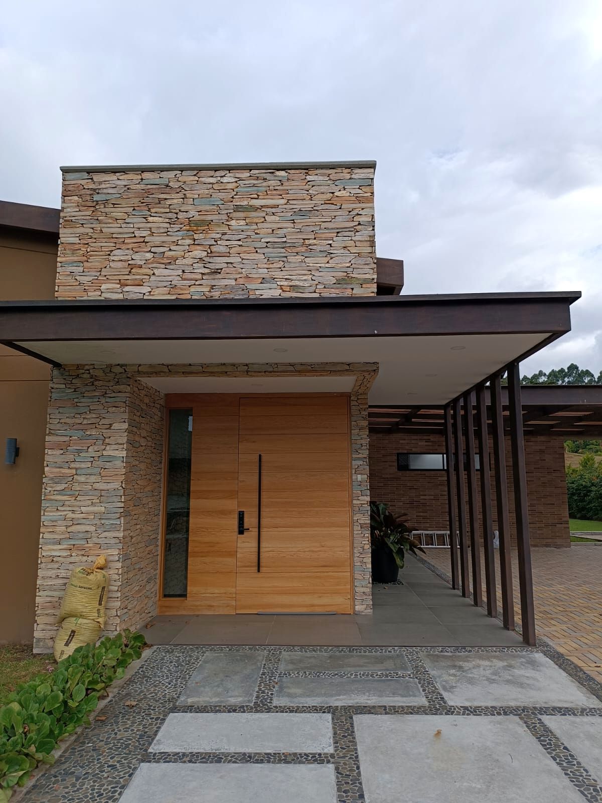 Puerta pivotante en madera hecha por GV